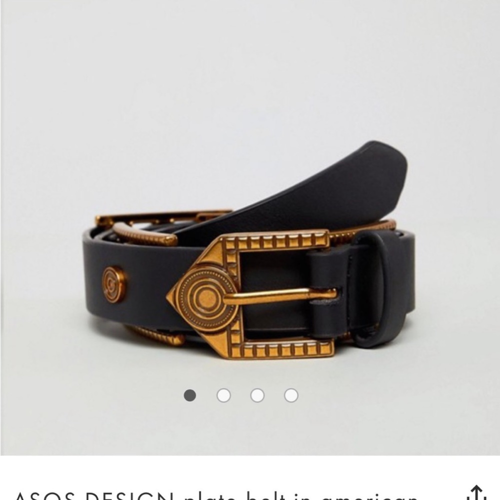 ASOS Black and Gold Women's Belt